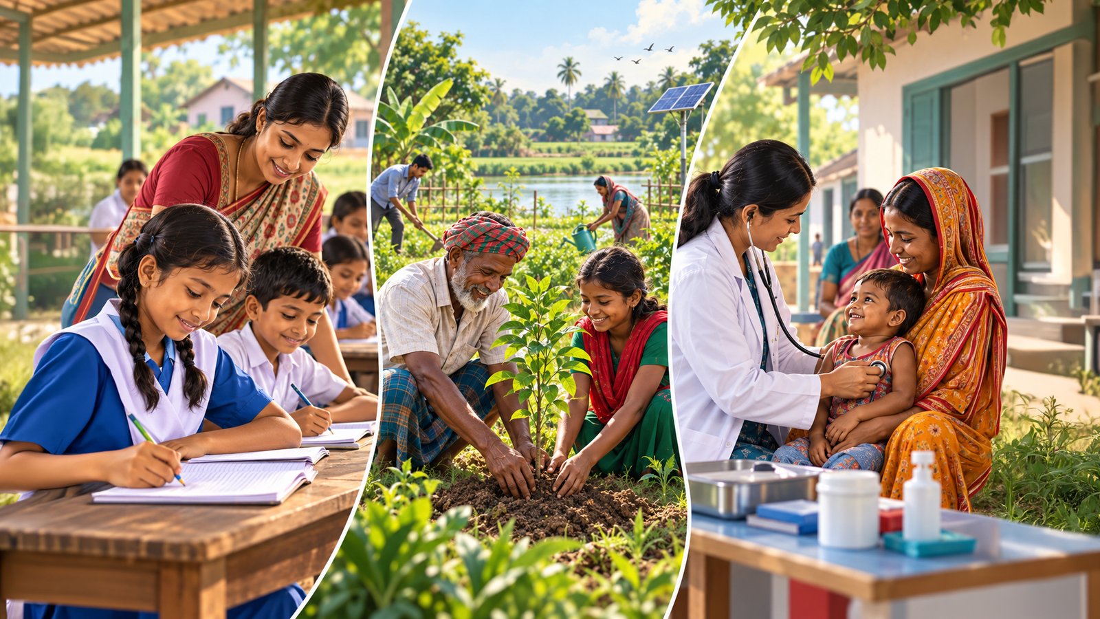 Three Programmes for Rural Bangladesh: Light of Learning, Green Village and Healthy Family