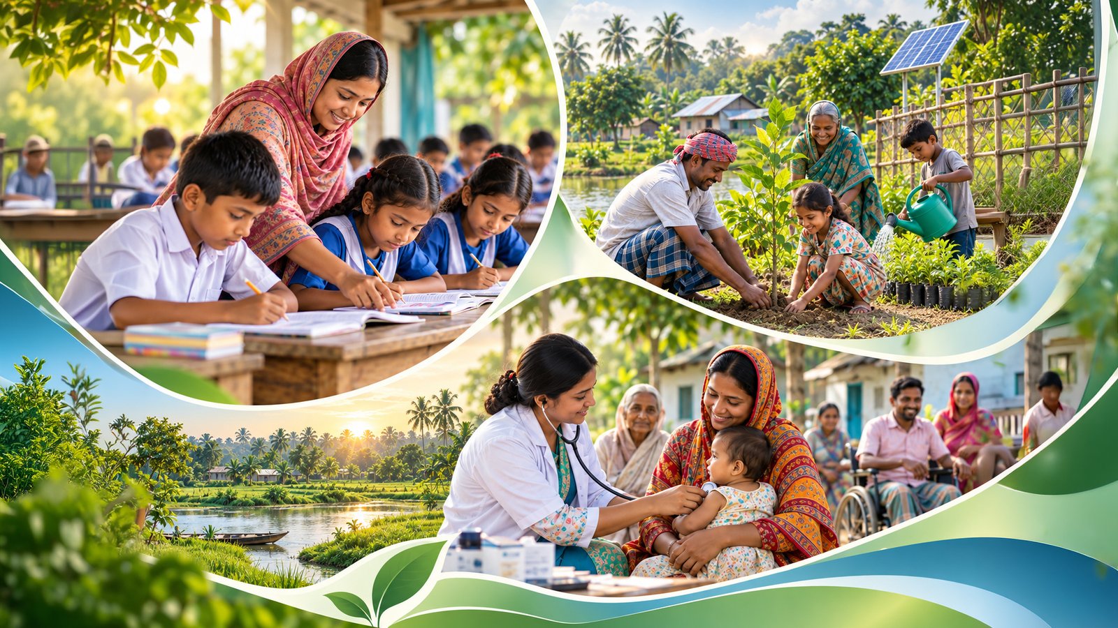 গ্রামীণ বাংলাদেশে চার্ম ফাউন্ডেশন কোন তিনটি কাজ করে